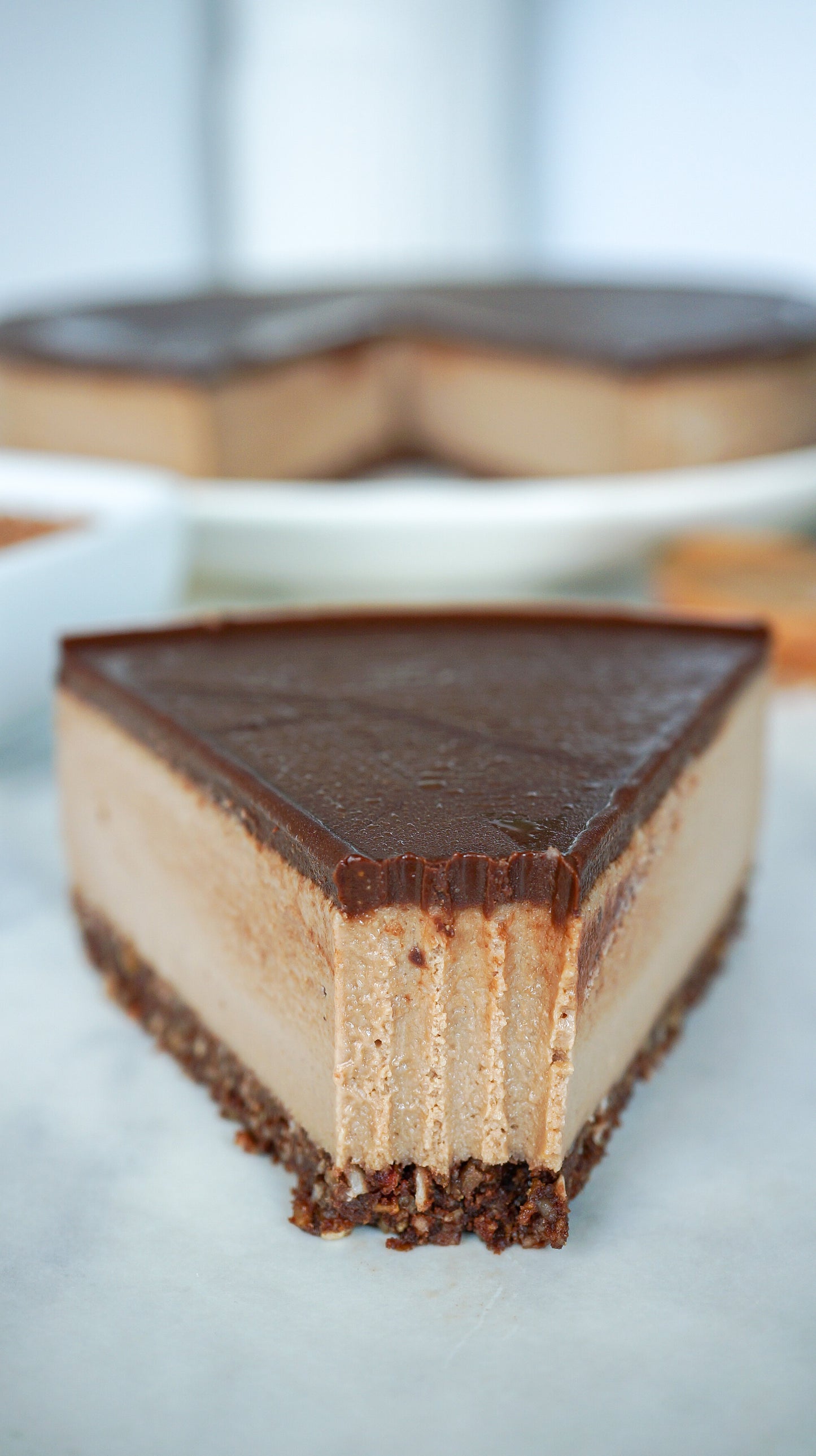 Chocolate Peanut Butter Cake Slice - Raw Bites By Risa