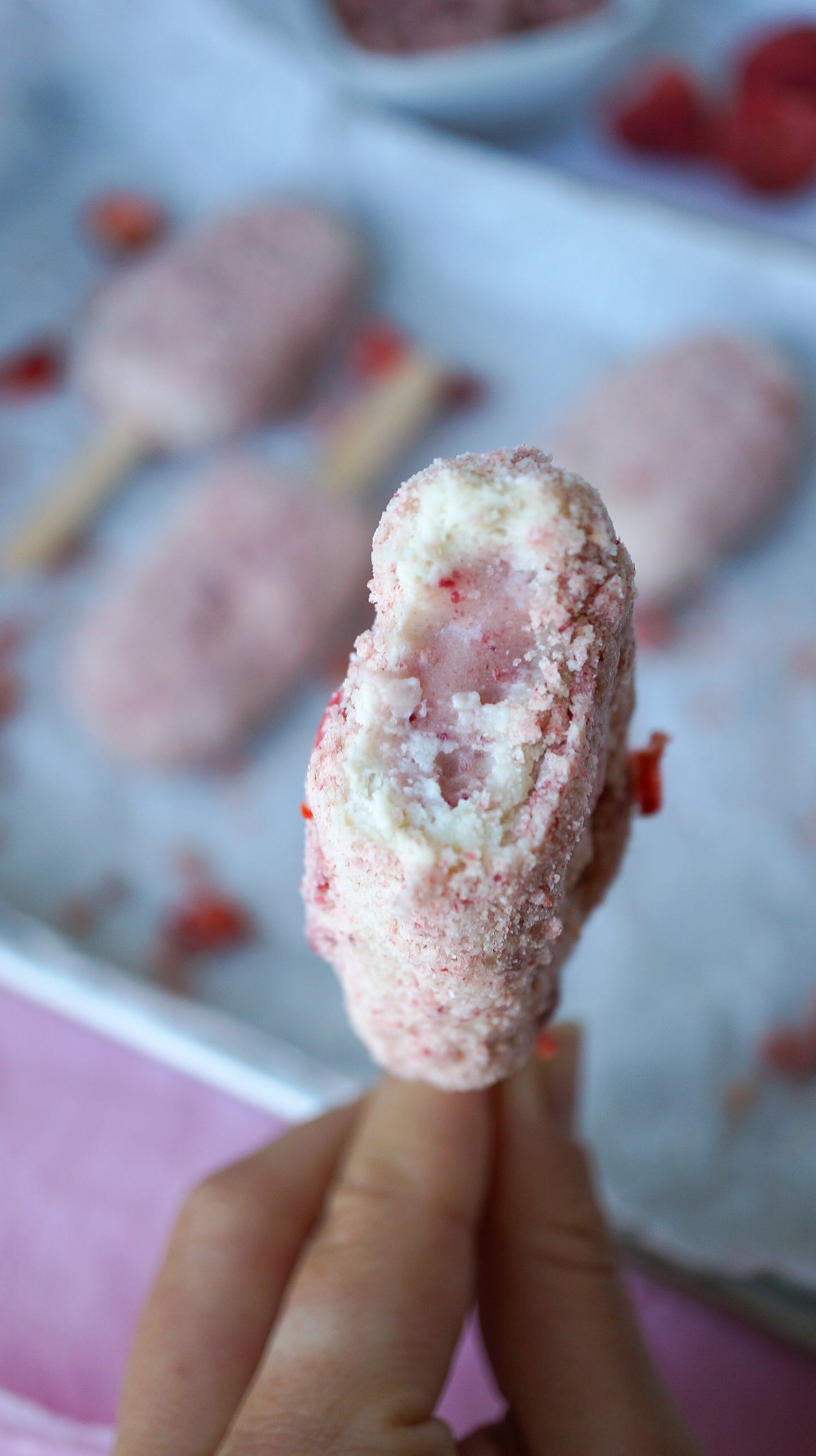 Strawberry Shortcake Ice Cream Pop