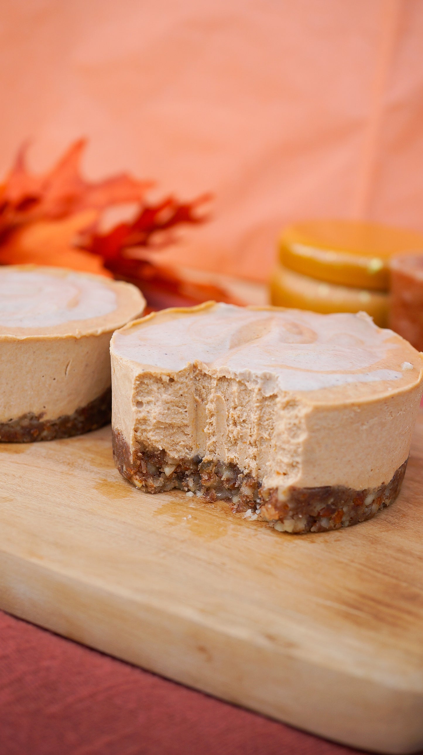 Mini Pumpkin Spice Cheesecake - Raw Bites By Risa