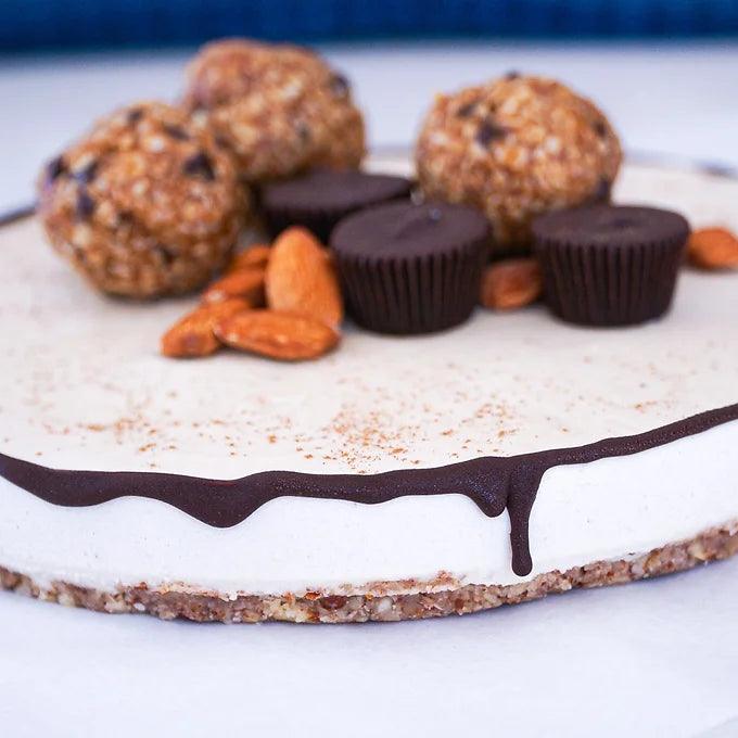 Vanilla Peanut Butter Cup Cake - Raw Bites By Risa