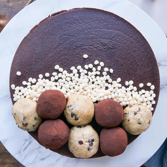 Dark Chocolate Cookie Dough Cake - Raw Bites By Risa