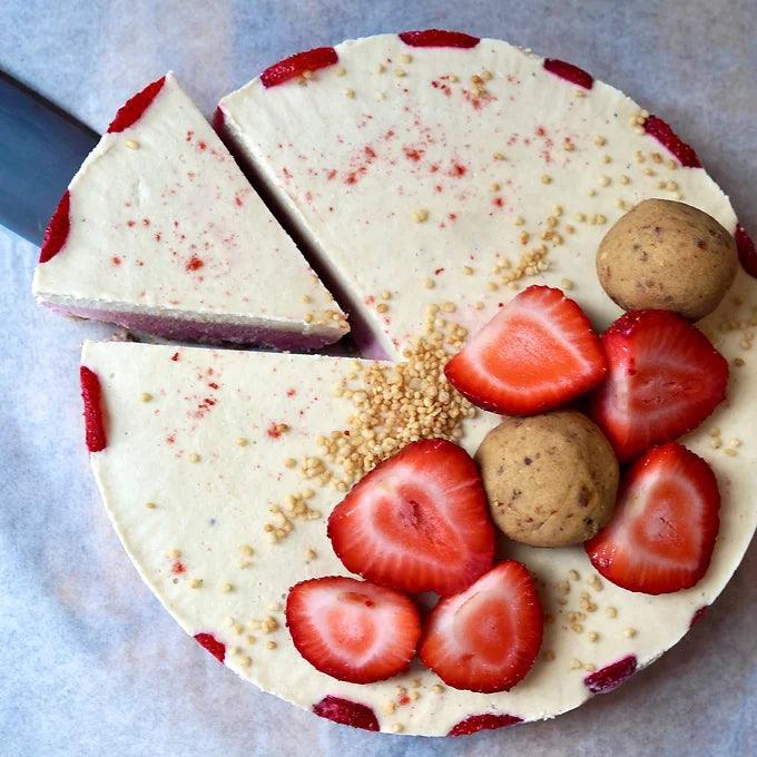 Strawberry Lemon Cake - Raw Bites By Risa