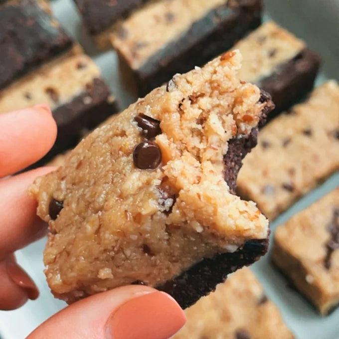 Protein Brookie Bars - Raw Bites By Risa