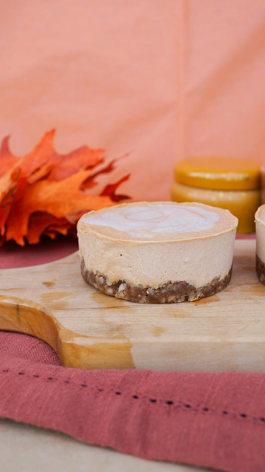 Mini Pumpkin Spice Cheesecake - Raw Bites By Risa