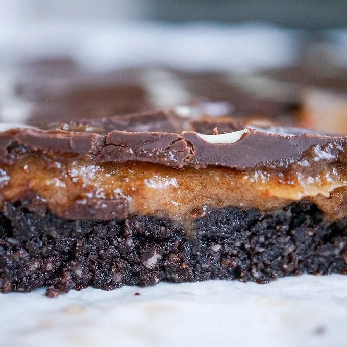 Triple Layer Caramel Brownie - Raw Bites By Risa