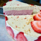 Strawberry Lemon Cake Slice - Raw Bites By Risa